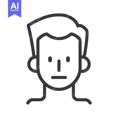 A Simple Illustration Depicting a Person with Basic Facial Features