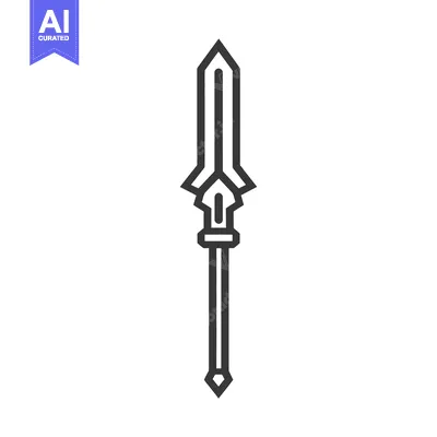 Aset premium populer: A graphic depiction of a medieval weapon with sharp pointed edges