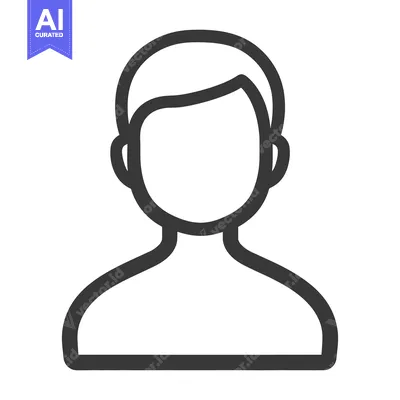 Premium design asset: A simple and abstract depiction of a human person silhouette