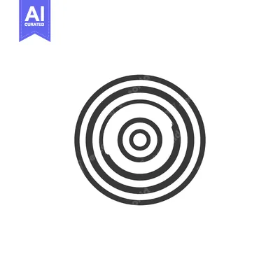 Premium design asset: Concentric Circles: Minimalist Black and White Geometric Pattern Desig