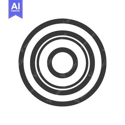 Aset desain premium: Concentric Gray Circles: Minimalist Design with Geometric Precision an