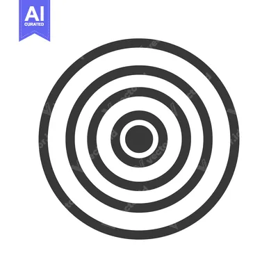 Concentric Circles: Minimalist Black and White Target Design