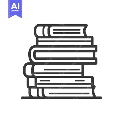 Popular premium asset: Stack of Books Icon: Minimalist Line Art for Education and Knowledge