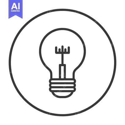 Aset premium populer: Minimalist Lightbulb Icon in Circle, Idea Generation Symbol, Innovatio
