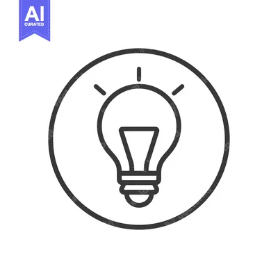 Aset premium populer: Minimalist Lightbulb Icon in Circle, Idea Generation Symbol