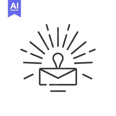 Premium design asset: Light Bulb Emerging From Open Envelope