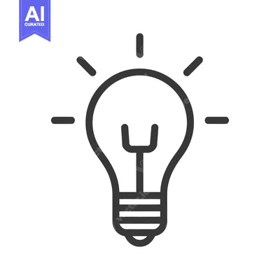 Premium design asset: Minimalist Light Bulb Icon: Idea Generation and Innovation Symbol