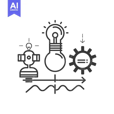 Aset premium populer: Lightbulb Idea Leading to a Workflow with Satellite Imagery