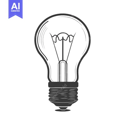 Aset premium populer: A Simple Black And White Image Of A Light Bulb