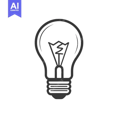 Aset premium populer: Illustration of an incandescent light bulb in a minimalist style
