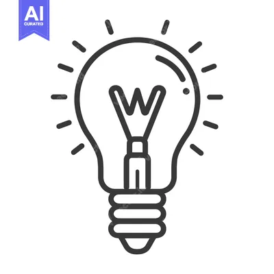 Popular premium asset: A simple line drawing of an illuminated light bulb