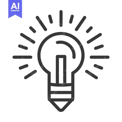 Aset premium populer: Lightbulb with a pencil point base, radiating light