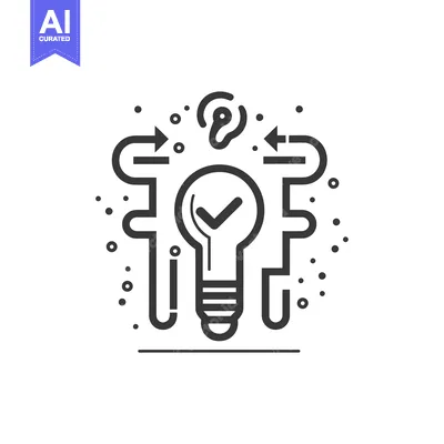 Aset premium populer: Lightbulb with Checkmark Surrounded by Arrows and Dots