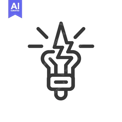 Aset premium populer: Lightbulb with lightning bolt inside and radiating lines