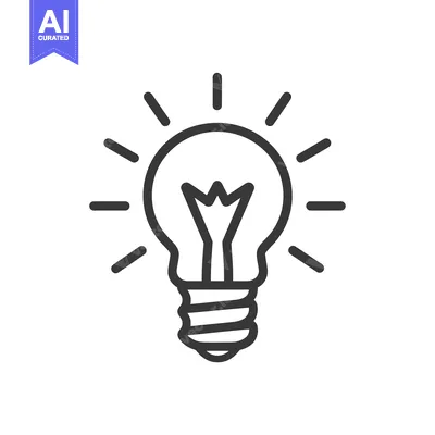 Aset premium populer: Lightbulb with Radiating Rays Icon