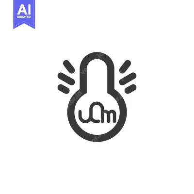 Aset desain premium: Lightbulb with "UCM" in the center and rays emanating from it