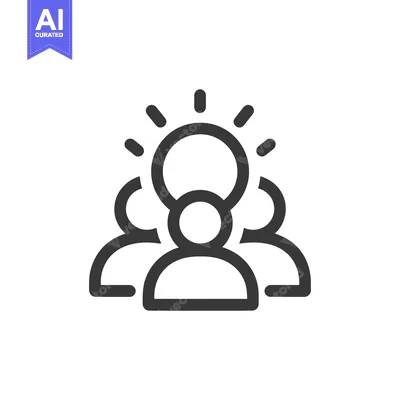 Aset desain premium: Teamwork Idea: Group of People with Lightbulb Brainstorming Icon
