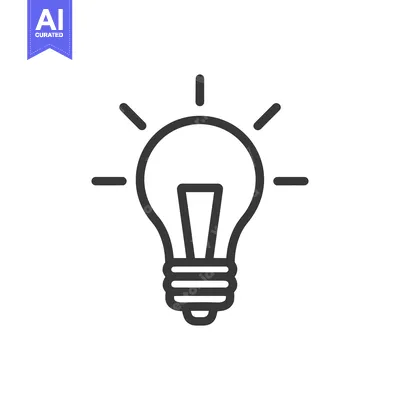 Aset premium populer: Minimalist Light Bulb Icon: Idea Generation and Innovation Symbol