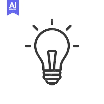 Premium design asset: Minimalist Lightbulb Icon: Idea Generation and Innovation Symbol