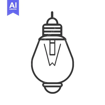 A graphic illustration showing the basic features of a lightbulb