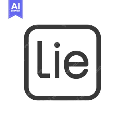 A Simple Graphic Depicting The Word Lie Inside A Square
