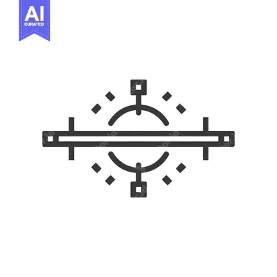 Aset premium populer: Vector Path Editing Icon: Precise Control with Handles and Anchor Poin