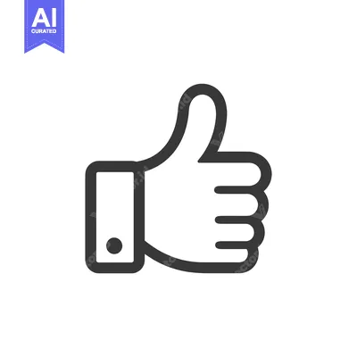 Aset premium populer: Line art depiction of a hand giving a thumbs up gesture