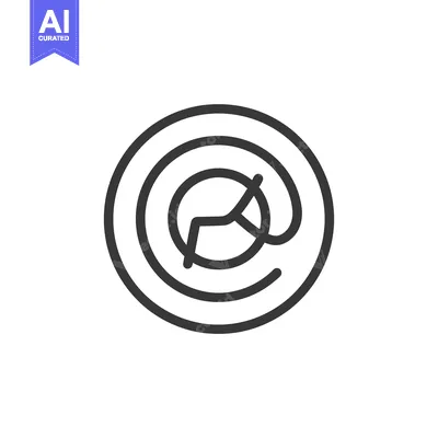 Aset premium populer: Line Art Graphic of an Arrow Inside Concentric Circles