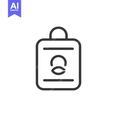 Premium design asset: Line art icon depicting a passport or identity card