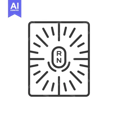 Line art icon depicting a radar screen with an "RN" symbol
