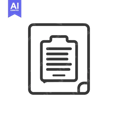 Aset premium populer: Line Art Icon of a Clipboard with Paper Inside
