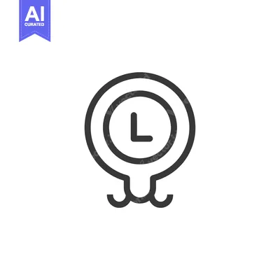 Popular premium asset: Line Art Icon of a Clock with Legs