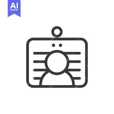 Popular premium asset: Line Art Icon of an ID Card with a Profile Picture