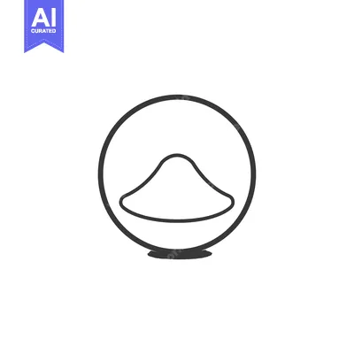 Line art icon of a spinning top