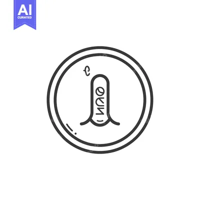 Line Art Icon of a Thermometer with a Degree Symbol