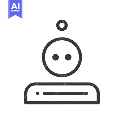 Aset desain premium: Line Art Icon of a Wall Outlet