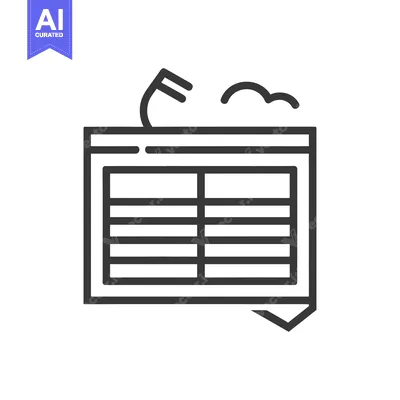 Aset desain premium: Line Art Icon of a Window with Air Conditioner Vent