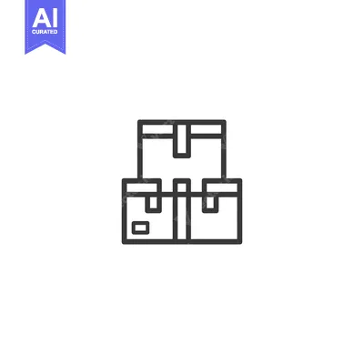 Aset premium populer: Line Art Icon of Stacked Cardboard Boxes