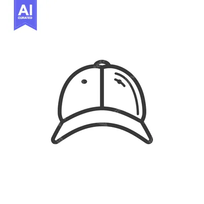 Popular premium asset: Line art illustration of a baseball cap