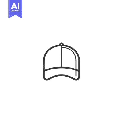 Popular premium asset: Line Art Illustration of a Baseball Cap