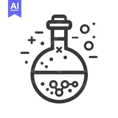 Popular premium asset: Line Art Illustration of a Beaker with Molecules