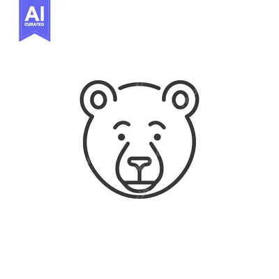 Popular premium asset: Line Art Illustration of a Bear's Face