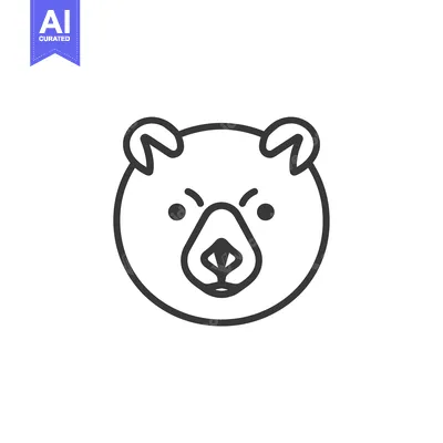 Popular premium asset: Line Art Illustration of a Bear's Face