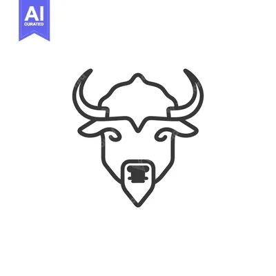 Popular premium asset: Line Art Illustration of a Bison Head