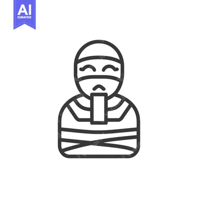 Line Art Illustration of a Bound and Gagged Person