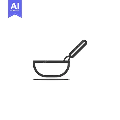 Popular premium asset: Line Art Illustration of a Bowl and Spoon