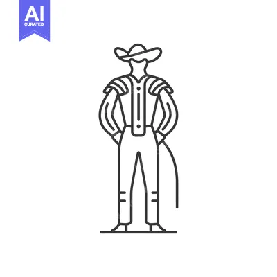 Premium design asset: Line Art Illustration of a Bullfighter in Traditional Costume