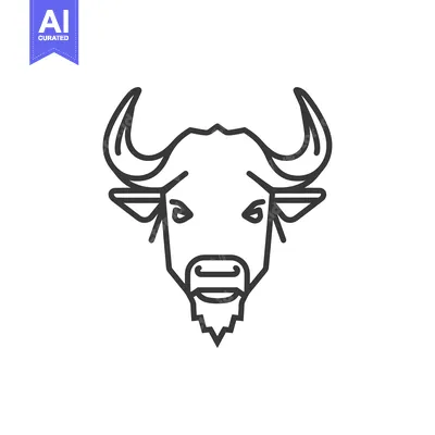 Popular premium asset: Line Art Illustration of a Bull's Head