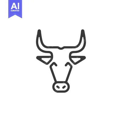 Aset premium populer: Line Art Illustration of a Bull's Head