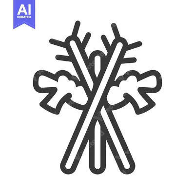 Premium design asset: Line Art Illustration of a Bunch of Celery Stalks